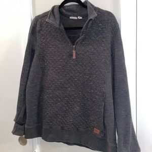 L.L. BEAN, Dark grey, Quilted Quarter Zip Pullover, size xl, gently worn